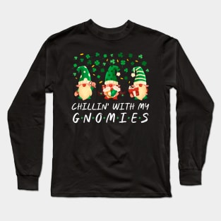 Hanging With My Gnomies Saint Patrick's Day Gnome Lovers Long Sleeve T-Shirt